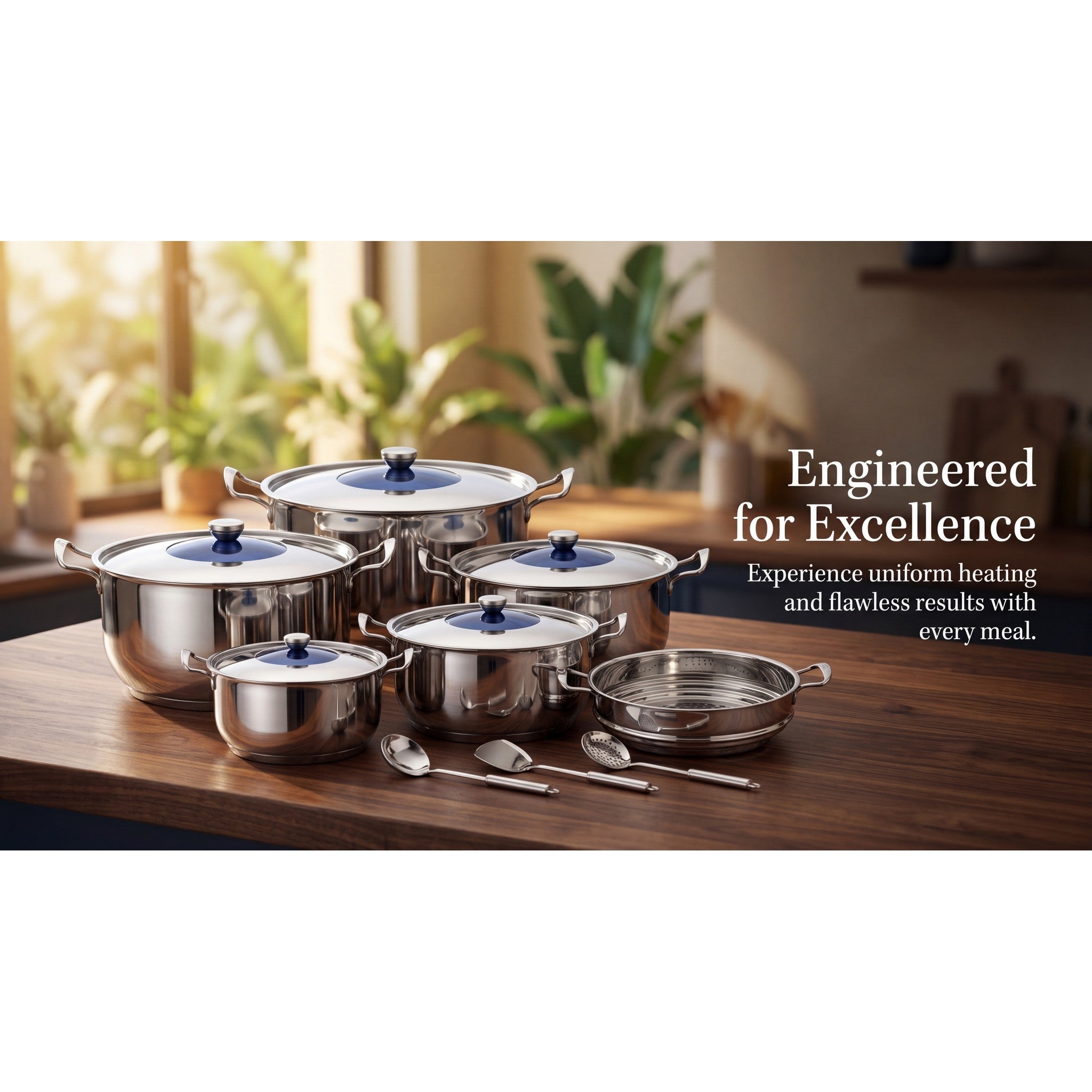 Combined Lid Pot Set