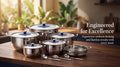 Stainless steel cookware set  cazuela